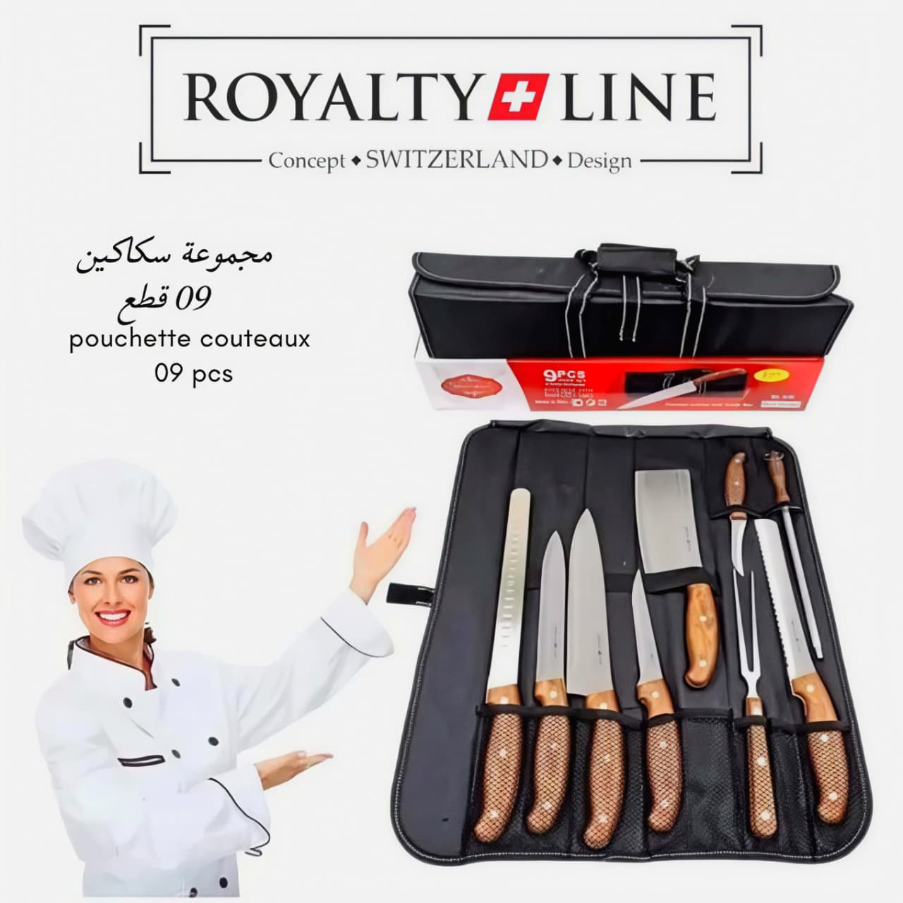 Set de couteaux professionnel - 9 pièces